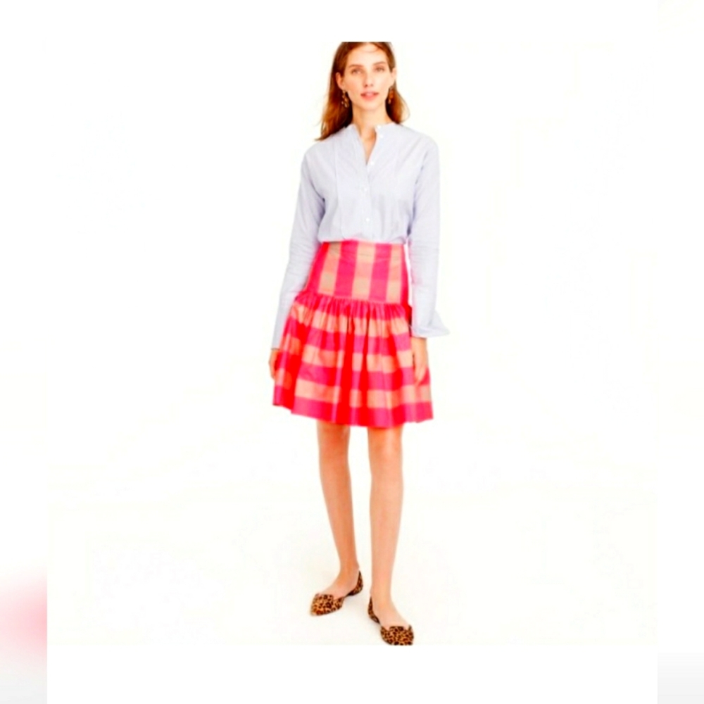 JCrew taffeta skirt pink style sz 4